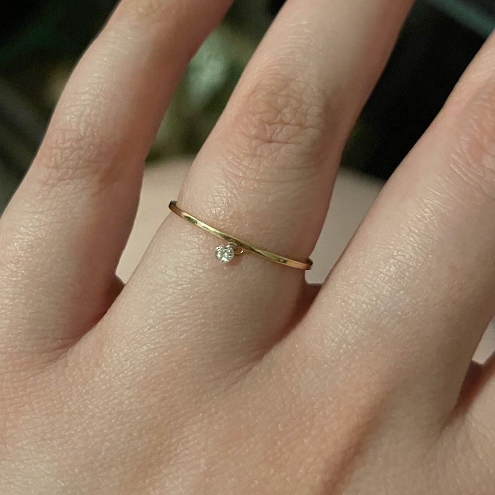 Catbird diamond pinprick ring